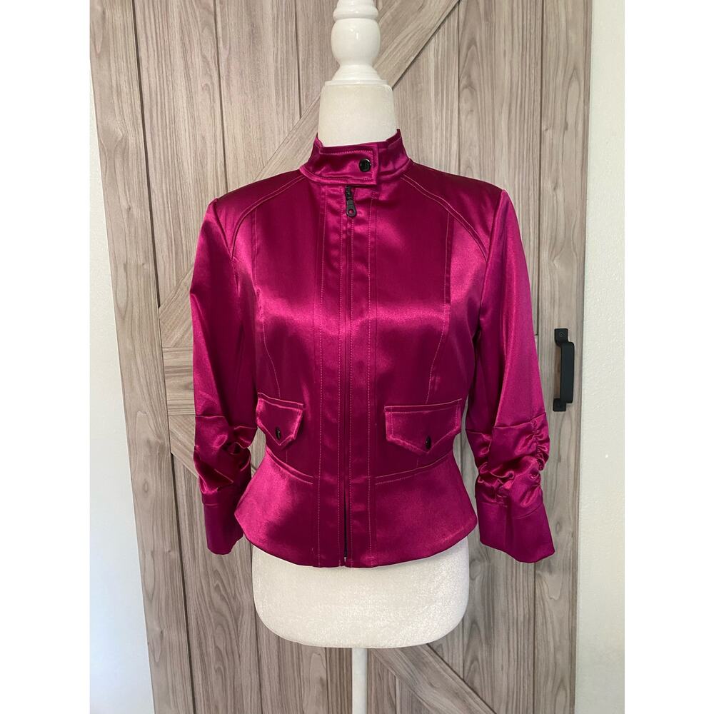 Kelly & Diane fuchsia jacket size 2 satin